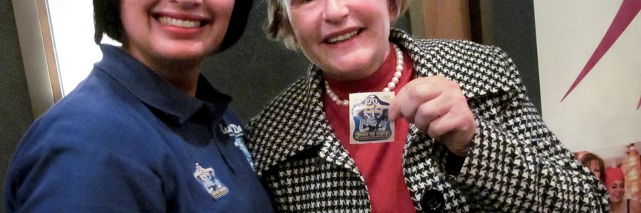 Casual Day office manager Faheema Granville and WC Premier Helen Zille